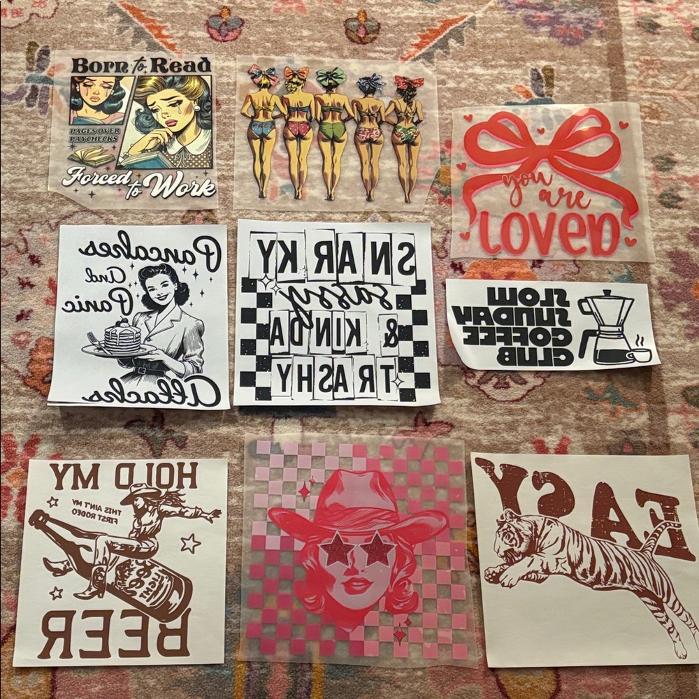 Heat press transfer lot